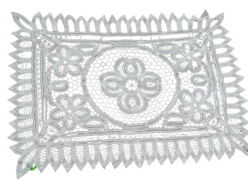 Antique Lace Placemats Battenburg Doily 14x20 Handmade Ecru Victorian Set 6 Vtg - Picture 3 of 10