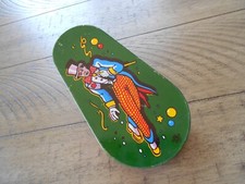 NEW YEARS EVE MAN Vintage Tin Litho spinning noise maker US Metal Toy Mfg 5.5"