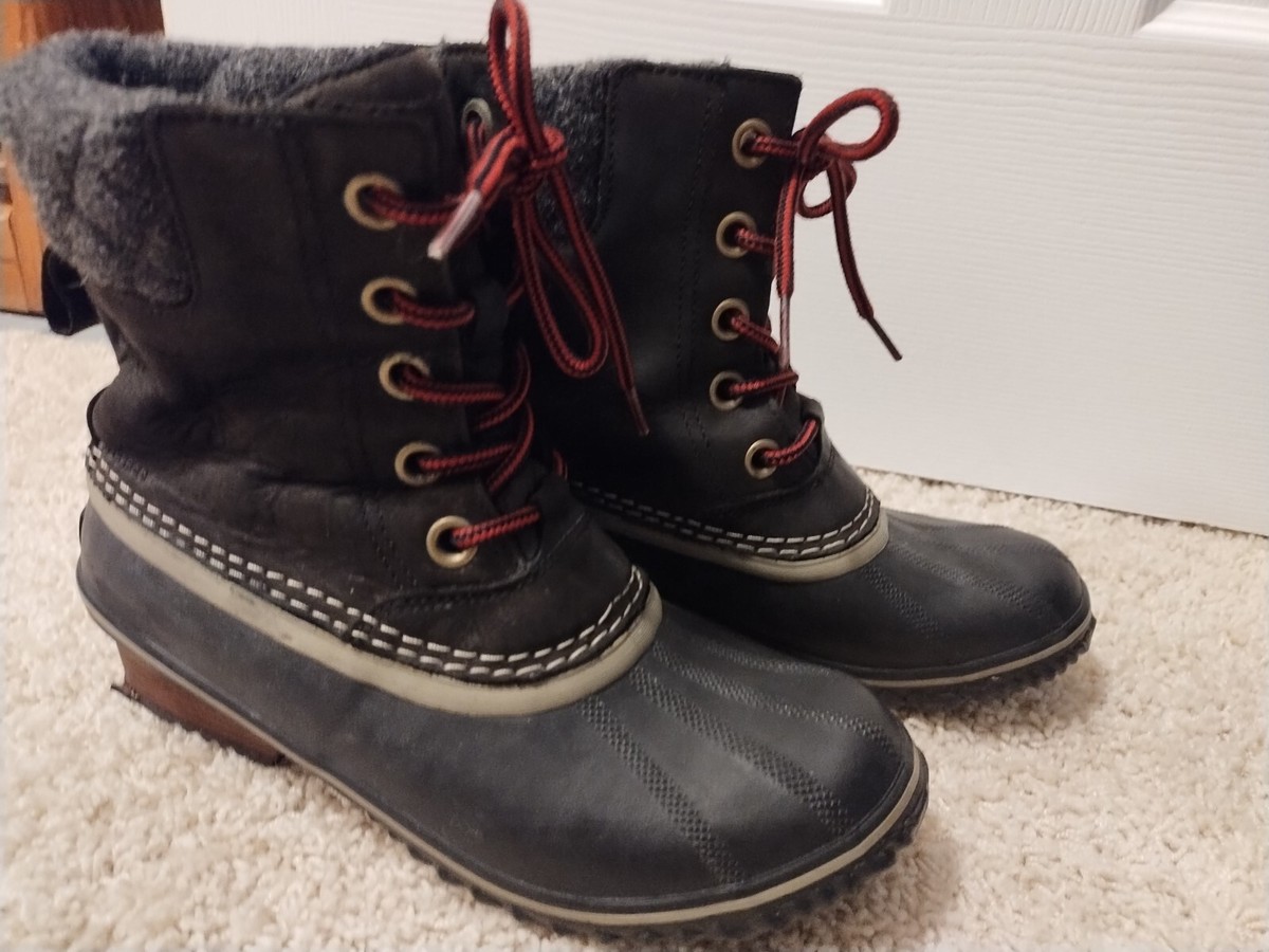 Sorel Cheyenne ii Women's Size Leather And Rubber Winter Boots EUC