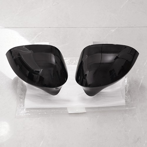 Gloss Black Wing Door Rearview Mirror Cover Caps For Seat Ibiza 6J MK4 2008~17 - Picture 4 of 10