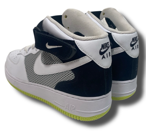 2x LEFT SHOE PAIR sz 9 Nike Air Force 1 Mid White Green 2007 315123-112 Amputee - Picture 7 of 14