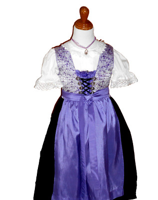 ** Isar Trachten ** Kinder - Mädchen - Dirndl, lila, Gr. 104, dreiteilig