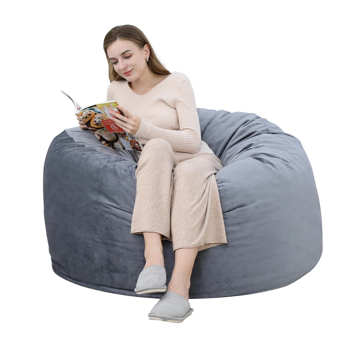Bean Bag Chair Giant Adjustable Memory Foam Living Room Chair Lazy