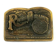 Vintage Rosie O Gradys Belt Buckle Good Time Emporium Orlando FL Hit Line USA