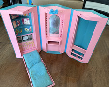 Vintage 1984 Barbie Day to Night Home Office Foldable Playset Case 7897
