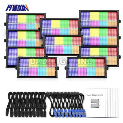PAIDUN 1000W 960LED RGB 8+8 Strobe Flash Stage Light DJ Disco Party Club Show