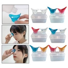 2Pcs Half Silicone Eye Wash Cups Portable Wash Bath Leakproof Eye Cleaning Cups
