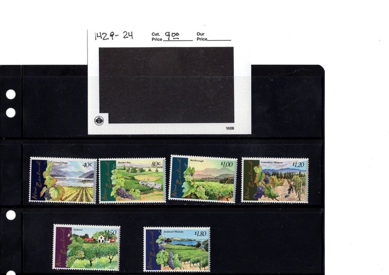 BH GOLDPATH: NEW ZEALAND STAMP, CAT VALUE $9, #1429-24 BHS_001_146_18