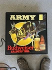 Budweiser Classic Beer Sign Army Vintage Man Cave Home Bar