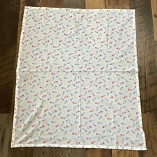 Vintage 90s Baby Receiving Blanket Security Diaper Safety Pin Colorful 38"x32"