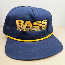 Vintage USA MADE Bass Fishing Fat Rope Trucker Hat Snapback Cap