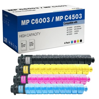 Do it Wiser Compatible Toner Cartridge Replacement for Ricoh MP C6003/4/503/5...