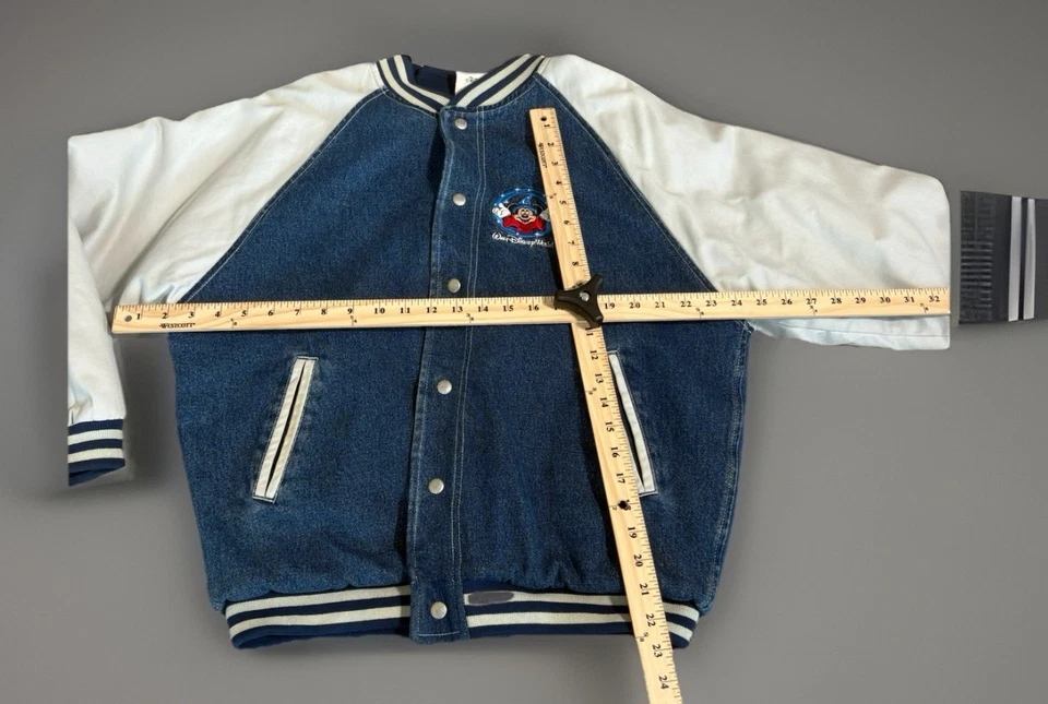 Vintage Walt Disney World Jacket S Mickey Mouse Where Magic Lives Denim - Image 4 of 4