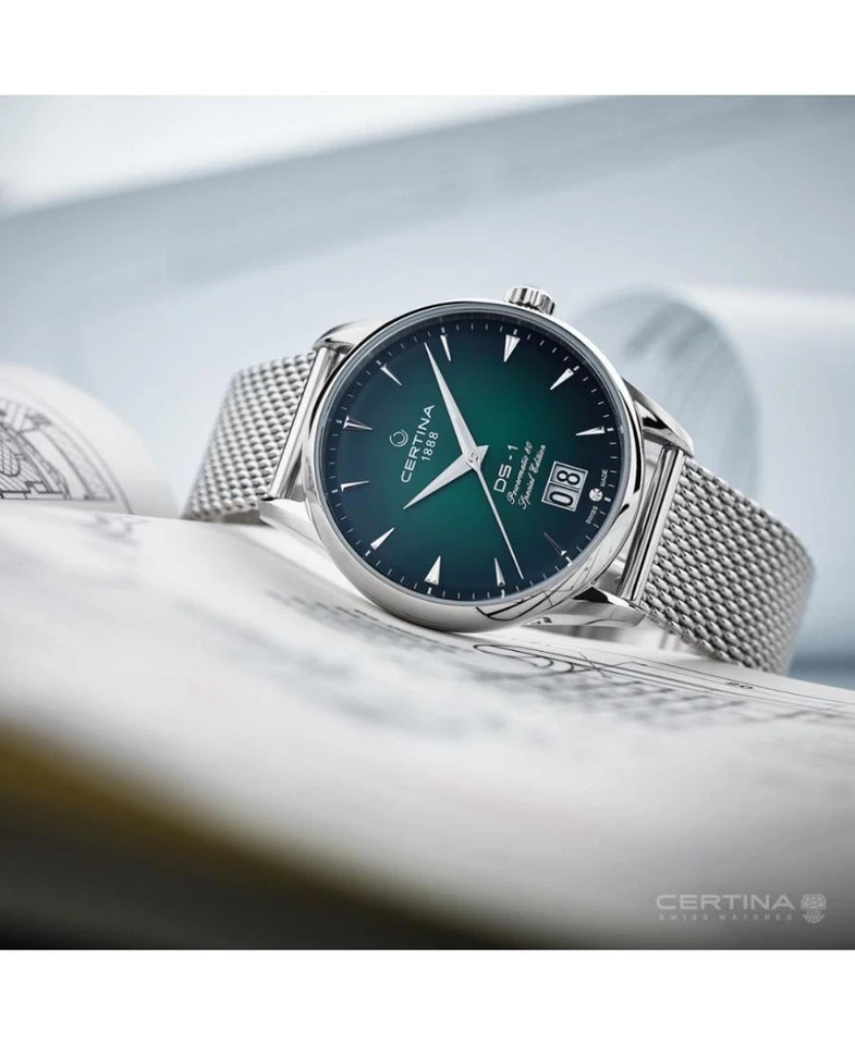 CERTINA Men Analog Automatic Casual Watch Classic Dress Green Dial Waterproof Ro - Image 4 of 4