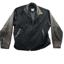 Vintage Astro Wear Ltd Men Varsity Jacket XL Wool Blend with Leather Sleeves