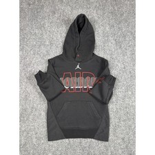 Jordan Air Hoodie Kids Size Medium 5-6 Black Pullover Long Sleeve