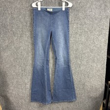 Free People Flare Jeans Womens Size 28 Blue Pull On Bell Bottom Festival Boho