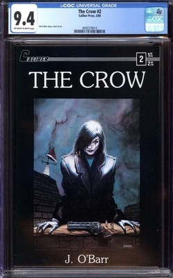 THE CROW #2 CGC 9.4 OW/WH PAGES // CALIBER PRESS COMICS 1989