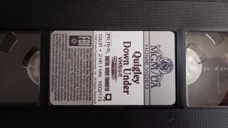 QUIGLEY DOWN UNDER (1990) NTSC VHS Slipcase Tom Selleck US release - Image 4 of 4