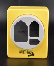 McGill Scalloped Top Tag Paper Punch 3 Sizes Scrapbooking Junk Journaling Yellow