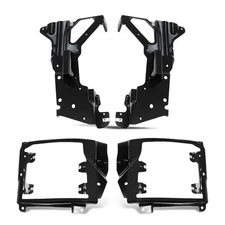 Front Left and Right Side Inner/Outer Bumper Bracket Set Black Compatible with 