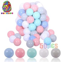 50 100 200 Boules Plastique Souple Pit Balls pour, Cadeau pour Bébé Noël, Pit Pl...