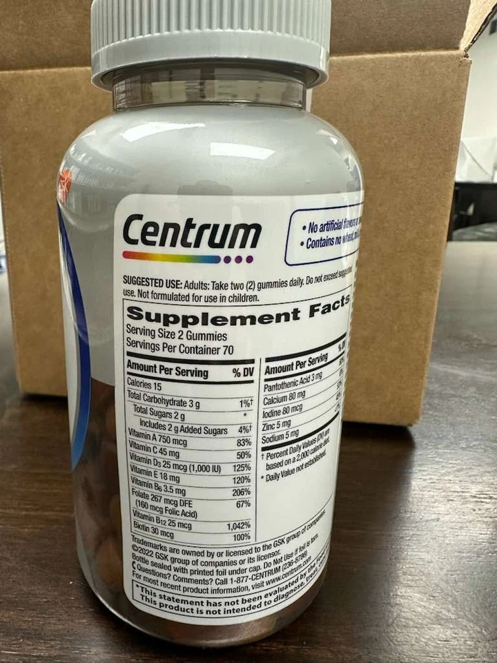 Multivitamínico Centrum Multigummies masculino 50 Plus gomas 140 CT - Imagem 3 de 4