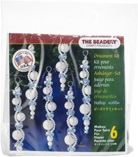 Holiday Beaded Ornament Kit Pearl Icicles Makes 6