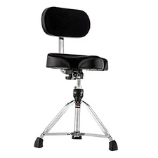  Motorcycle Drum Seat Throne, Adjustable Backrest & Height, Drum Throne