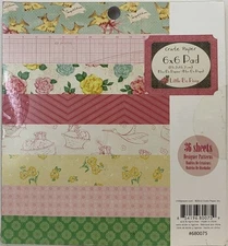6" x 6" Scrapbook Paper Pads by DCWV, Dear Lizzy, EK, Fancy Pants - Your Choice