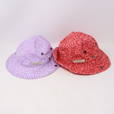 Berghaus Lot of 2 Bucket Hats Size S-M Floral Purple / Orange Cotton