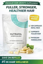 NUTRAFOL Women's Hair Growth Supplement Nutraceutical 120 Capsules Refill Pack