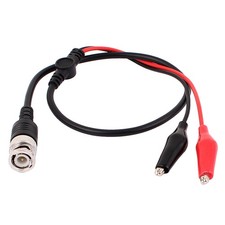 Coaxial Cable Copper BNC Connector to Two Alligator Clip Probe Test Cable 54cm