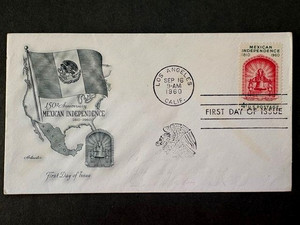 FDC, Mexican Independence, 4c, 1960, Artmaster cachet, unaddressed