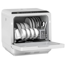 HOMCOM Small Dishwasher, Mini Dishwasher w/ 4 Place Settings 6 Programs