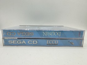 2 Game Lot Ecco the Dolphin (Sega CD, 1993) CIB Complete w/ Manual