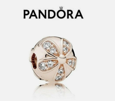 Neu Original Authentisch Pandora Roségold Schillerndes Gänseblümchen Clip Charm 781493CZ Selten