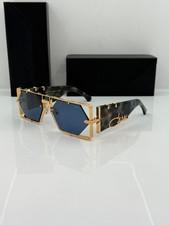 Cazal Legends Sunglasses 004 Tortoise Sides With Unique Blue Lenses Retro Shades