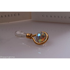 Swarovski Figurine Crystal Memories -Baby's Rattle Gold 219199