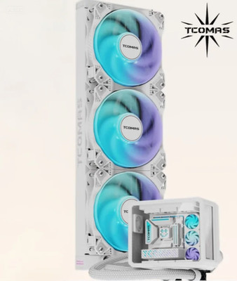 TCOMAS LA300 White Mini PC Cold Plate AM5/AM4 LGA1700/1851 Water Cooling