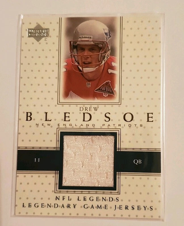 Drew Bledsoe Ronnie Lott John Brodie 批量 3 张 NFL 传奇比赛二手球衣卡 — 第 3/4 张图片