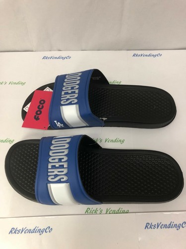 Mens 2020 Dodgers SF Giants Striped Shower Slide Shoes Sandals FOCO new - Picture 4 of 6