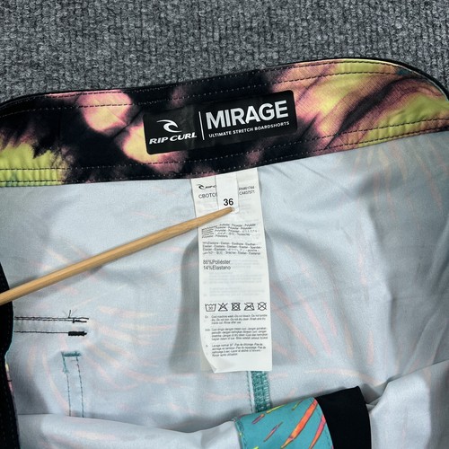Rip Curl Mens Board Shorts 36 Blue Mirage Paradiso Surf Stretch Pocket Key Loop - Picture 4 of 14