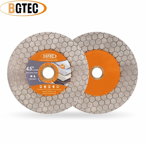Diamond Cutting Disc Turbo Grinding Saw Blade for Ceramic Marble Tile 4/4.5/5'' - Picture 8 of 12