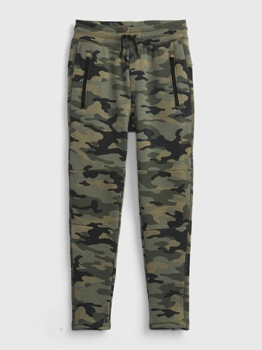 GapFit Tech Fleece Lined Body Pants Boys Size 12 Husky Green Camo~ New - Picture 1 of 7