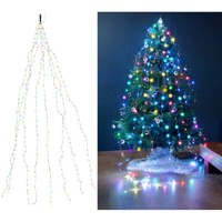 Lunartec Christbaum-ÜBerwurf-Lichterkette, 320 Bunte Leds, 8 Girlanden, Je 4 M