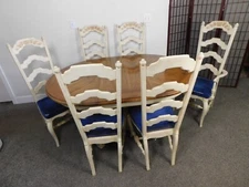 Thomasville Dining Set Complete French Provincial Burl Walnut