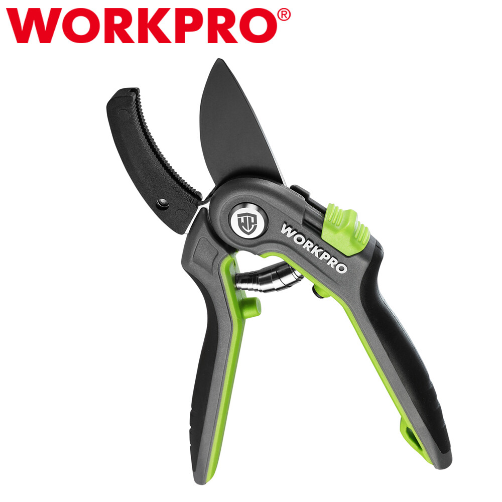 WORKPRO 8-in Anvil Pruning Shears Gardening Hand Pruner SK5 Steel Sharp Blades