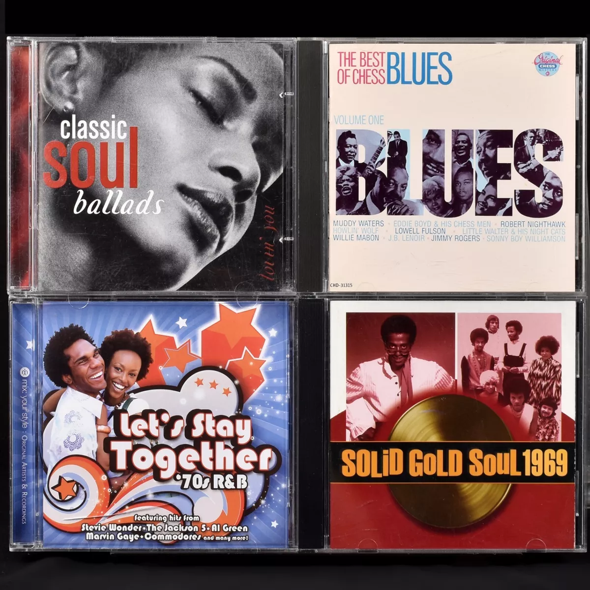 4 CD Lot Time Life Classic Soul Ballads Solid Gold Stay Together 70's  R&B Blues