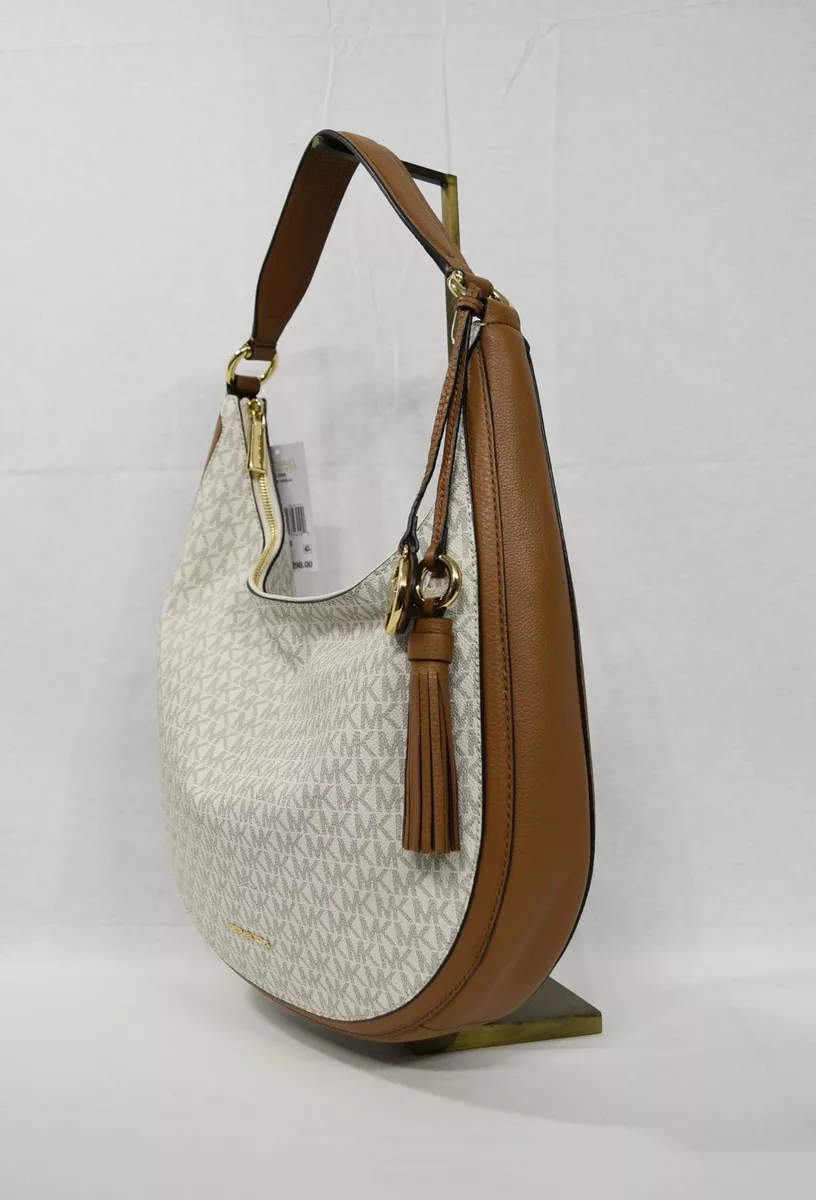 NWT Michael Kors Lydia Large Canvas Hobo Bag in Signature MK